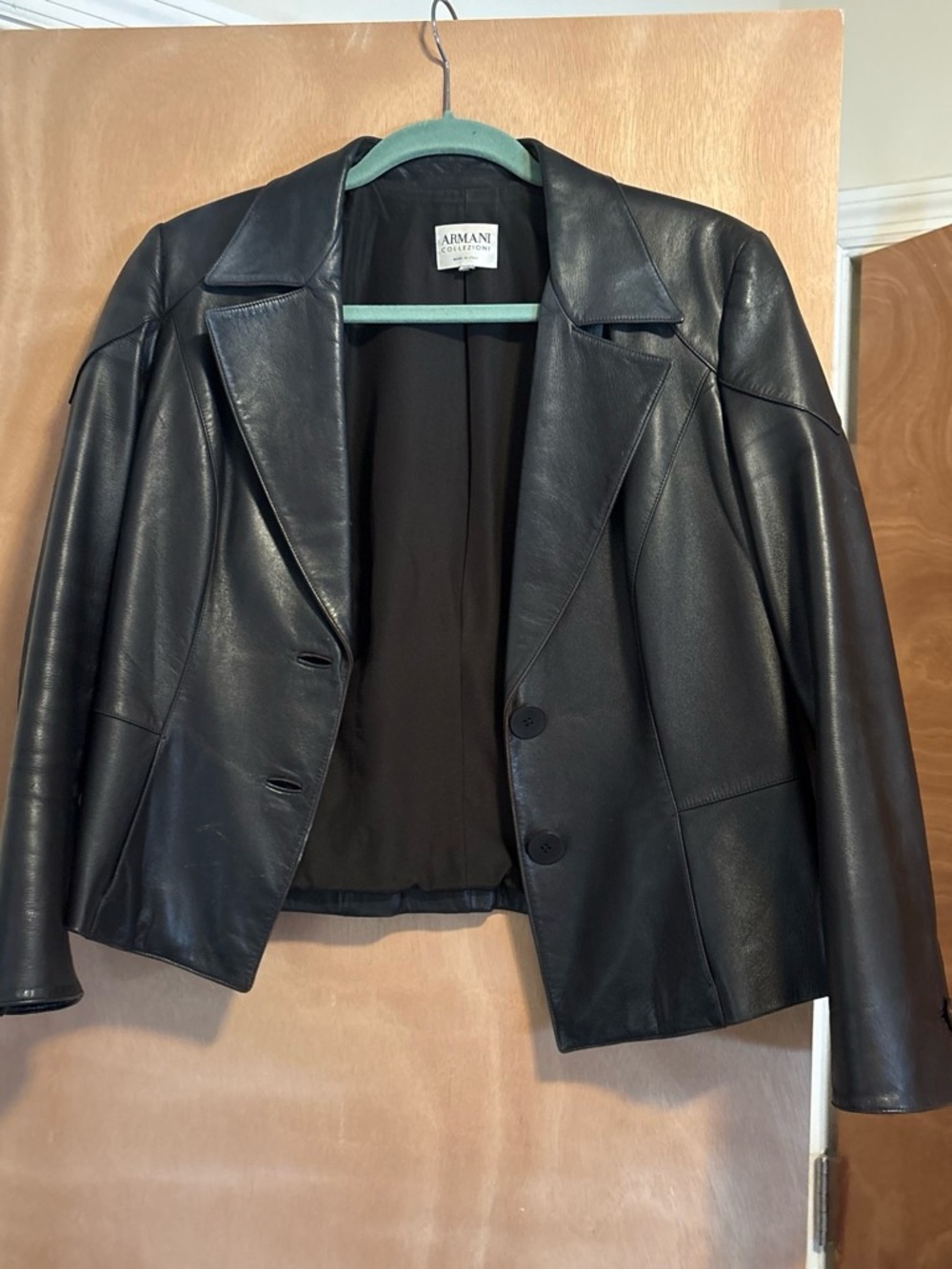 Armani Women's Black Leather Jacket